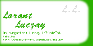 lorant luczay business card